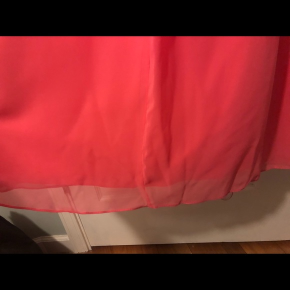 Coral One Shoulder Dress - Picture 5 of 11